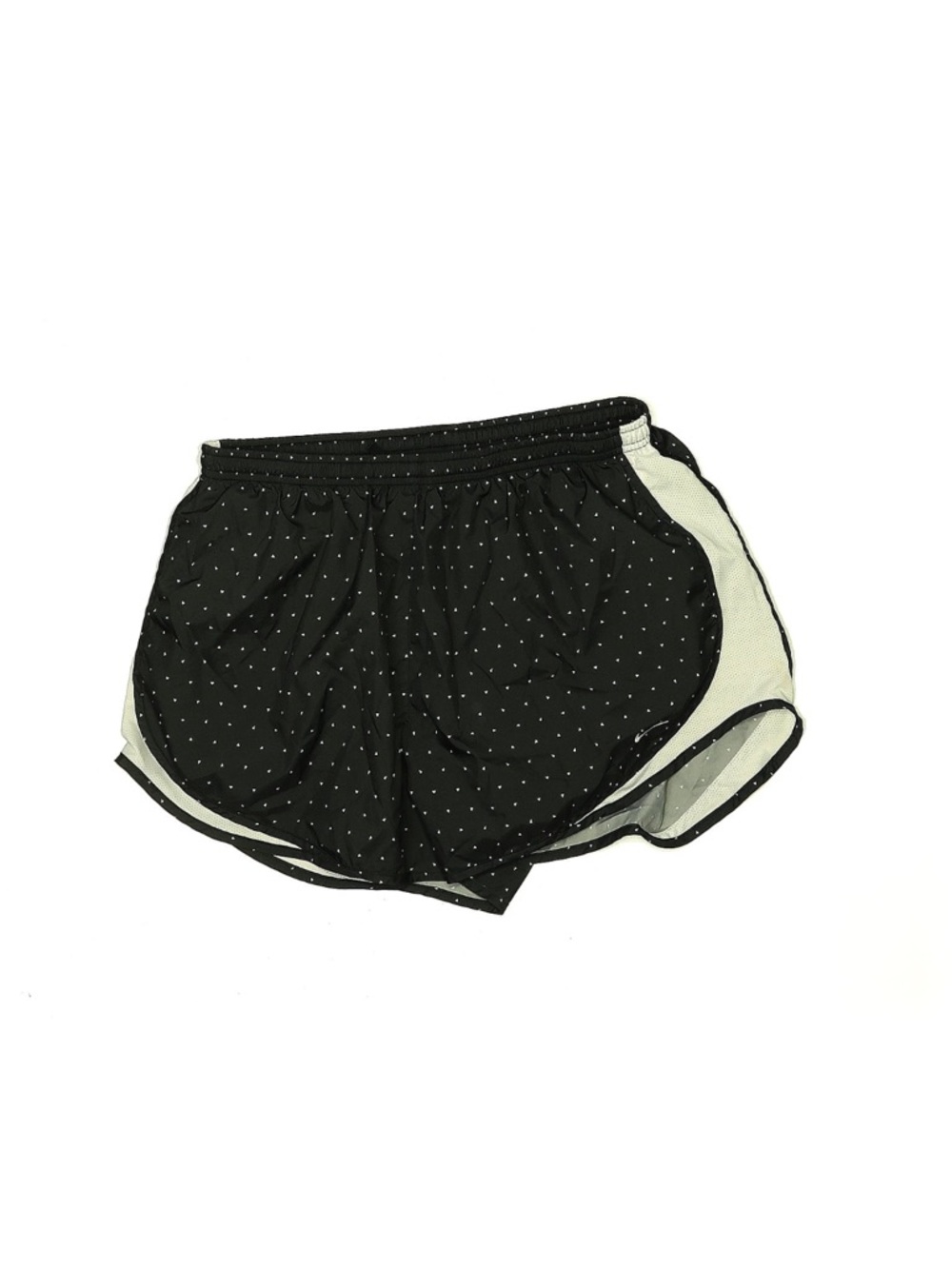 Nike Black Polka Dot Running Shorts with White Trim